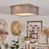 Lure Plafondlamp Bruin, houtlook, Zwart, 3-lichts