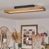 Longvic Plafondpaneel LED Bruin, houtlook, Zwart, 1-licht
