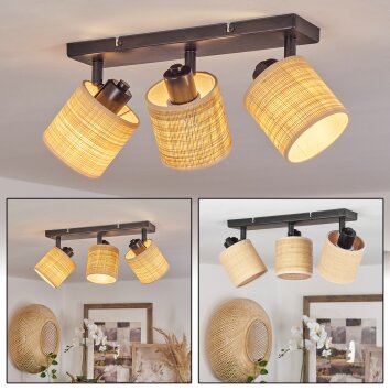 Chenevrey Plafondlamp Zwart, 3-lichts