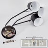 Sacriquier Plafondlamp Zwart, 3-lichts