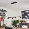 Zuoz Hanglamp Messing, Zwart, 4-lichts