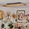 Longvic Plafondpaneel LED Bruin, houtlook, Zwart, 1-licht