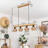 Auboncourt Hanglamp Natuurlijke kleuren, 4-lichts