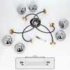 Chehalis Plafondlamp Messing, Zwart, 6-lichts