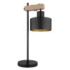 Globo RIELLY Tafellamp houtlook, Zwart, 1-licht