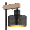 Globo RIELLY Tafellamp houtlook, Zwart, 1-licht
