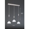 Fischer & Honsel Avignon Hanglamp LED Nikkel mat, 3-lichts