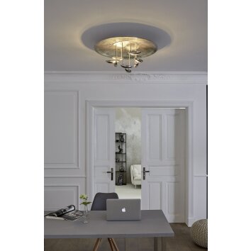 Fischer & Honsel Pau Plafondlamp LED Aluminium, 8-lichts, Afstandsbediening