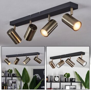 Javel Plafondlamp Zwart, 4-lichts