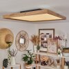 Longvic Plafondpaneel LED Bruin, houtlook, Zwart, 1-licht