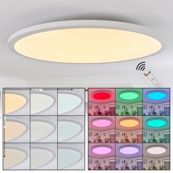 Montalba Plafondpaneel LED Wit, 1-licht, Afstandsbediening, Kleurwisselaar