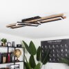 Ayajasco Plafondlamp LED Bruin, houtlook, Zwart, 1-licht
