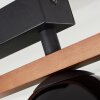 Chauplane Plafondlamp Hout donker, Zwart, 4-lichts