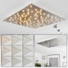 Madrier Plafondpaneel LED Nikkel mat, Wit, 1-licht, Afstandsbediening