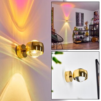 Sapri Muurlamp Goud, 1-licht