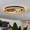 Xamontarupt Plafondlamp LED Bruin, houtlook, Zwart, 1-licht, Afstandsbediening