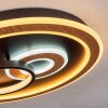 Xamontarupt Plafondlamp LED Bruin, houtlook, Zwart, 1-licht, Afstandsbediening