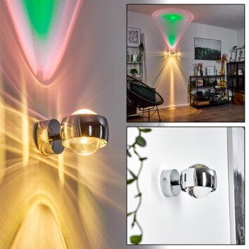 Sapri Muurlamp Chroom, 1-licht