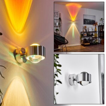 Sapri Muurlamp Zilver, 1-licht