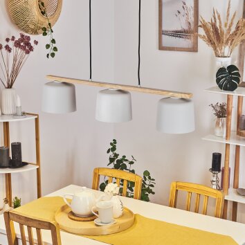 Combarbala Hanglamp Grijs, Natuurlijke kleuren, 3-lichts