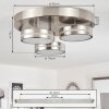 Huallilemu Plafondlamp LED Nikkel mat, 3-lichts