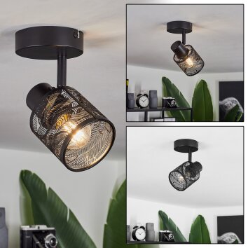 Roto Plafondlamp Zwart, 1-licht