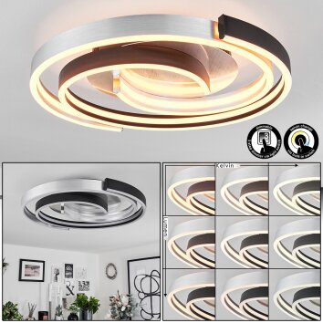 Golega Plafondlamp LED Aluminium, Zwart, 1-licht