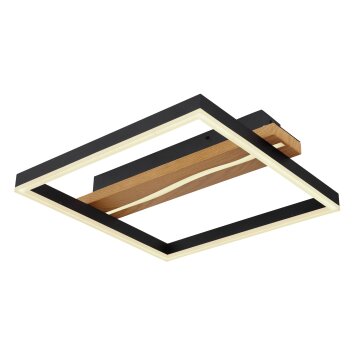 Globo SAHRA Plafondlamp LED Zwart, 1-licht, Afstandsbediening