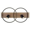 Globo DANNY Plafondlamp LED Bruin, houtlook, Zwart, 3-lichts