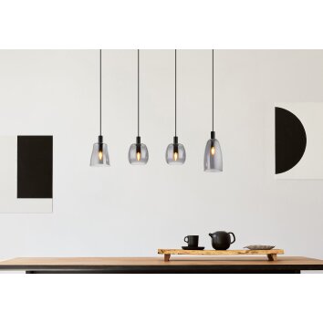 Globo GARRI Hanger Zwart, 4-lichts