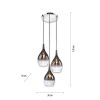 Paul Neuhaus PILUA Hanglamp Chroom, 3-lichts