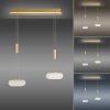 Paul Neuhaus Q-ETIENNE Hanglamp LED Messing, 2-lichts, Afstandsbediening