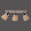 Leuchten-Direkt RIALA Plafondlamp Taupe, 3-lichts
