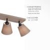 Leuchten-Direkt RIALA Plafondlamp Taupe, 3-lichts