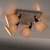 Leuchten-Direkt RIALA Plafondlamp Taupe, 4-lichts
