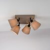 Leuchten-Direkt RIALA Plafondlamp Taupe, 4-lichts