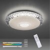 Leuchten-Direkt LUCCA Plafondlamp LED Wit, 1-licht, Afstandsbediening, Kleurwisselaar