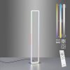 Leuchten-Direkt FELIX60 Staande lamp LED Staal geborsteld, 2-lichts, Afstandsbediening, Kleurwisselaar