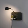 Leuchten-Direkt BOARD Muurlamp LED Zwart, 1-licht