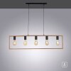Leuchten-Direkt FRANKY Hanglamp Zwart, 5-lichts