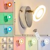 Lucy Muurlamp LED Chroom, 1-licht, Afstandsbediening, Kleurwisselaar