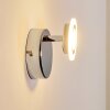 Lucy Muurlamp LED Chroom, 1-licht, Afstandsbediening, Kleurwisselaar