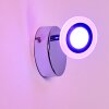 Lucy Muurlamp LED Chroom, 1-licht, Afstandsbediening, Kleurwisselaar