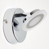 Lucy Muurlamp LED Chroom, 1-licht, Afstandsbediening, Kleurwisselaar