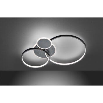 Wofi-Leuchten KIAH Plafondlamp LED Zwart, 1-licht