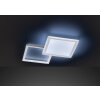 Wofi ZENIT Plafondlamp LED Aluminium gebürstet, 2-lichts, Afstandsbediening