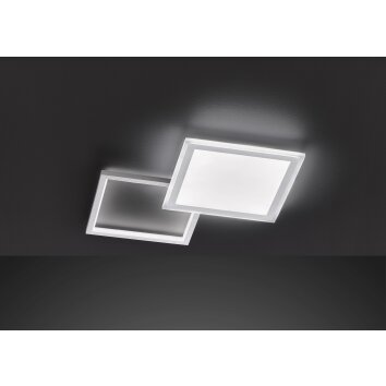 Wofi ZENIT Plafondlamp LED Aluminium gebürstet, 2-lichts, Afstandsbediening