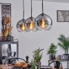 Koyoto  Hanglamp Kogel 25 cm Duidelijk, Rookkleurig, 3-lichts