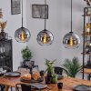 Koyoto  Hanglamp Kogel 25 cm Duidelijk, Rookkleurig, 3-lichts