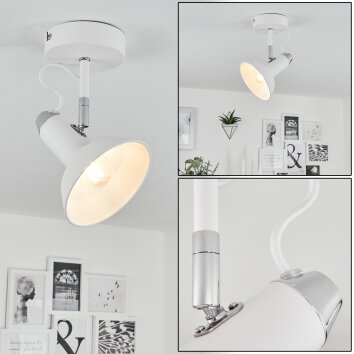 Vouzy Plafondlamp Wit, 1-licht